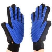 Gentle Deshedding Brush Glove Pet Shedding Groming Brush Glove